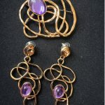 Avon 1992 Golden Web Brooch Set
