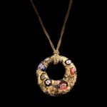 Pendant Necklace with Gold-Tone Chain