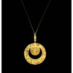 Golden Eclipse Pendant Necklace