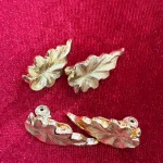 Leaf-Shaped Gold Earrings