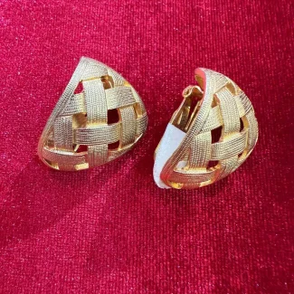 Geometric Stud Gold Earrings