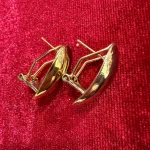 Curved Clip-On Gold Earrings