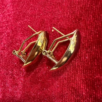 Curved Clip-On Gold Earrings