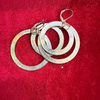 Layered Circle Drop Earrings