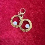 Golden Pearl Loop Earrings