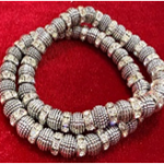Antique-Style Oxidized Silver Beaded Necklace
