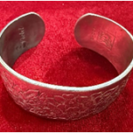 Floral Elegance Silver Cuff Bracelet