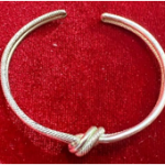 Elegant Silver Knot Bangle