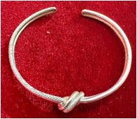 Elegant Silver Knot Bangle