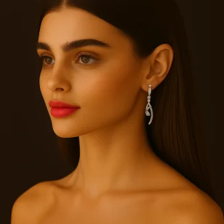 Abstract Blade Drop Earrings