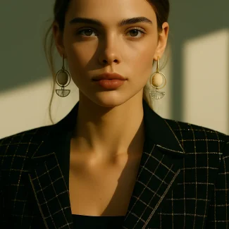 White Earring 3039