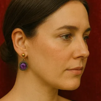 Purple-Pink Coin Studs