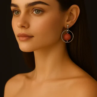 Brown Earrings 7004