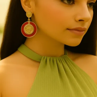 Brown Earrings 7007