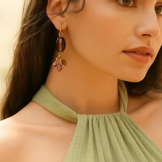 Brown Earrings 7013