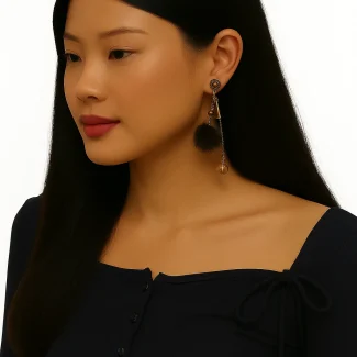 Brown Earring 7027