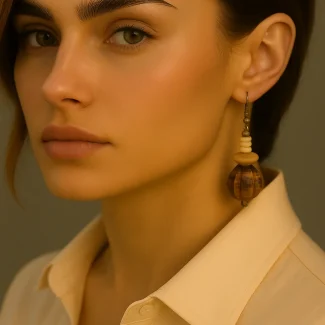 Brown Earring 7051