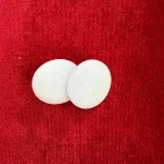 Oval White Studs
