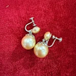 Gold Pearl Clip-Ons