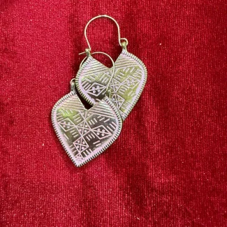 Heart-Engraved Green Stones