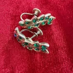 Spiral Leaf Green Danglers