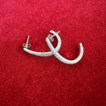 Crescent Wave Hoop Earrings