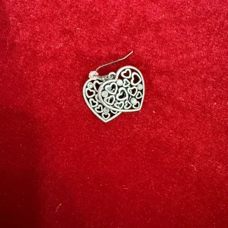 Lace Filigree Heart Studs