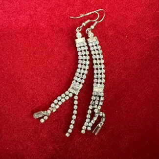 Glitter Path Statement Earrings