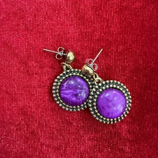 Purple-Pink Coin Studs