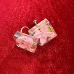 Crystal Pink Gift Box Studs