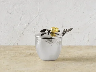 Pomegranate Sugar Pot with Spoon