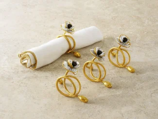 Anemone Napkin Rings Set of 4