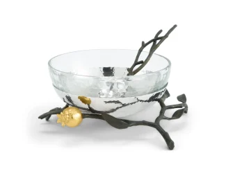 Pomegranate Glass Bowl with Spoon