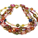 A FABULOUS HIGH-END MULTI STRAND MID-CENTURY VINTAGE STATEMENT NECKLACE 2