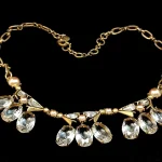 A FABULOUS J. CREW NECKLACE PRONG SET LARGE CRYSTALS 1