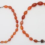 A pair of carnelian & silver necklace, 20th century 2