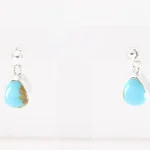 Native America Navajo Sterling Silver Turquoise Post Earring's By A. 1