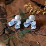 Natural high quality freshwater pearl earrings 3