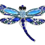 Stunning Dragonfly Fashion Jewelry Studded Brooch with Faux Stones 2