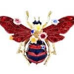 Stunning Fashion Jewelry Studded Brooch with Faux Stones 3